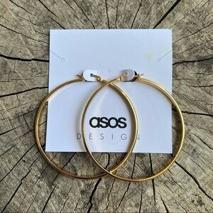 Asos design gold tone hoop earrings
